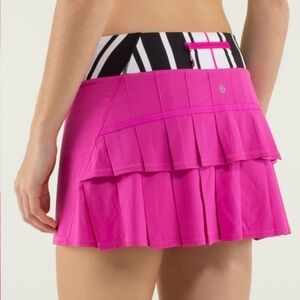 Lululemon Pace Setter Skirt 4-way Stretch Transverse Stripe Paris Perfection 10